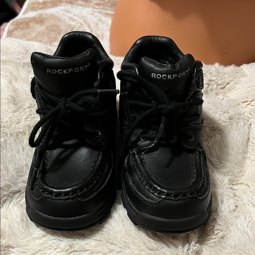 Rockport Kids Black Lace-Up Boots